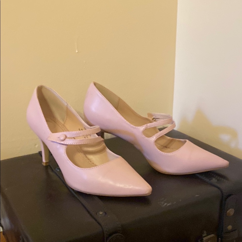 Elegant Pink Mary Jane Heels